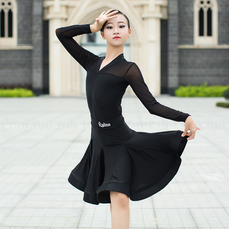Lolita Latin dance dress Girls ' competition dress Children's Latin dance dress Professional dance dress Children's competition dress
