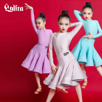 Lolita girls and children Latin dance clothing Autumn split dance clothing Childrens grading competition regulations performance clothing