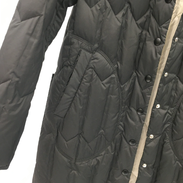 2018 mùa đông mới dài phần xuống nhẹ áo khoác nữ phiên bản Hàn Quốc của cổ áo thời trang tua rua áo khoác mỏng