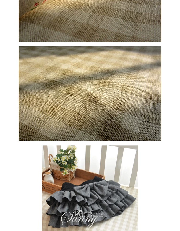 Vải lanh cotton Nhật Bản và Hàn Quốc phong cách handmade Tự làm gối khăn trải bàn sofa vải kẻ sọc in vải thô
