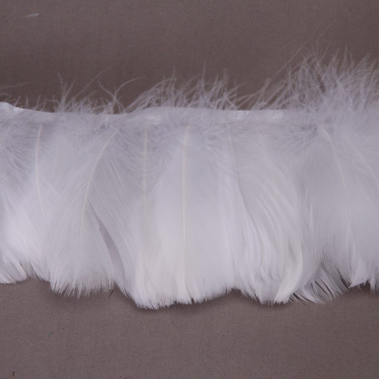 In Stock: White Feather Trim with White Goose Feathers, 8-10cm Lampshade Feathers, Chandelier Fabric Strips, Decorative Feathers