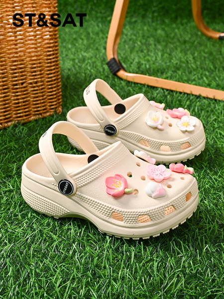 Saturday Kids' Shoes Children's Clogs Girls' Two-Way Wear Sandals Summer New Outdoor Casual Beach Sandals — 3