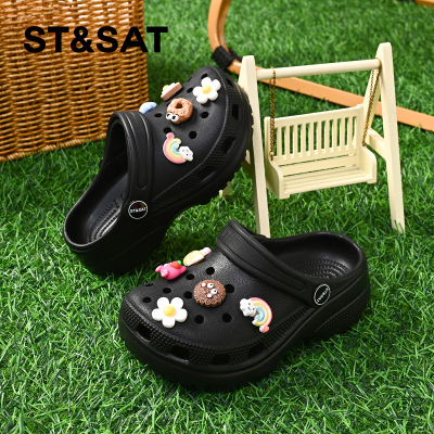 Saturday Kids' Shoes Children's Clogs Girls' Two-Way Wear Sandals Summer New Outdoor Casual Beach Sandals — 8
