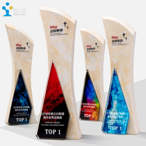 Creative Trophy Marble Trophy Crystal Custom Medal Authorization Brand Making Color Customized Annual Meeting Awards Gifts