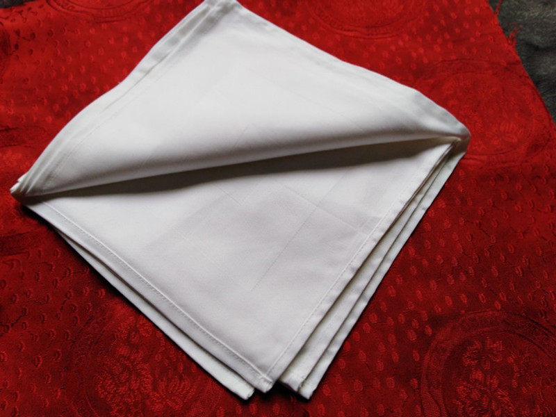 New pure colour satin frame full cotton Western napkin white pure cotton mouth cloth rubbing cup cloth dedicated to dry cloth cloth