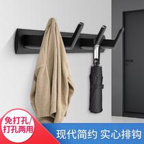 Entrance door row hook clothes bathroom adhesive hook hanger cabinet Wall Wall Wall a long line of clothes hooks