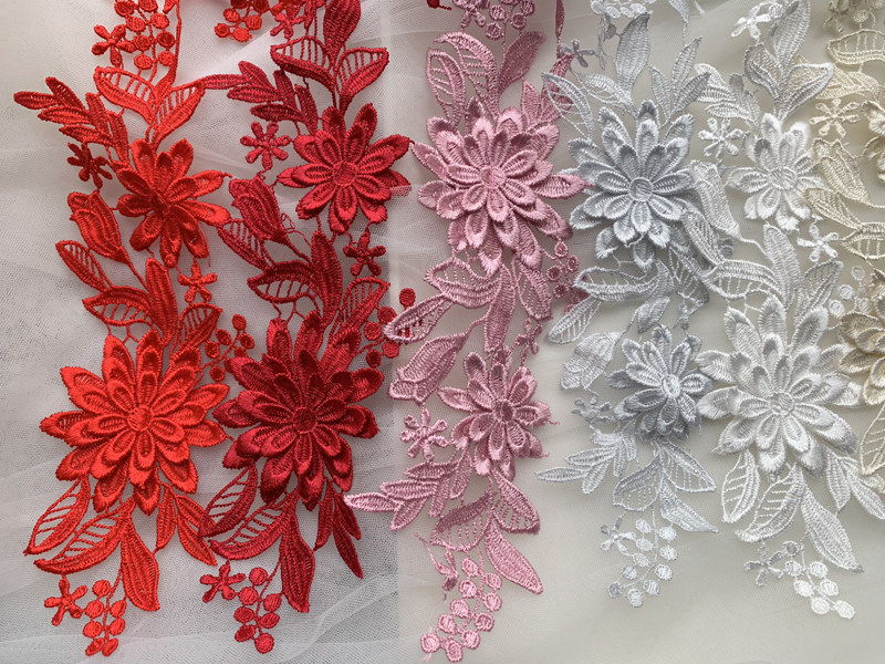 10 Stück/Set Lösliche Exquisite Spitzenblumen DIY Brauttiara Hochzeitsschuhe Hochzeitskleid Dekorationsmaterialien RS803 – Detail 5