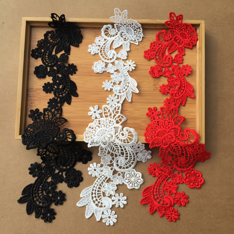 5 Pairs, One Selling Wedding Dress, Water-Soluble Lace Pair of Flowers, Flower Patches, Flower Flowers, Bright Red, Black, White 5 Pairs, One Selling Wedding Dress, Water-Soluble Lace Pair of Flowers, Flower Patches, Flower Flowers, Bright Red, Black, White