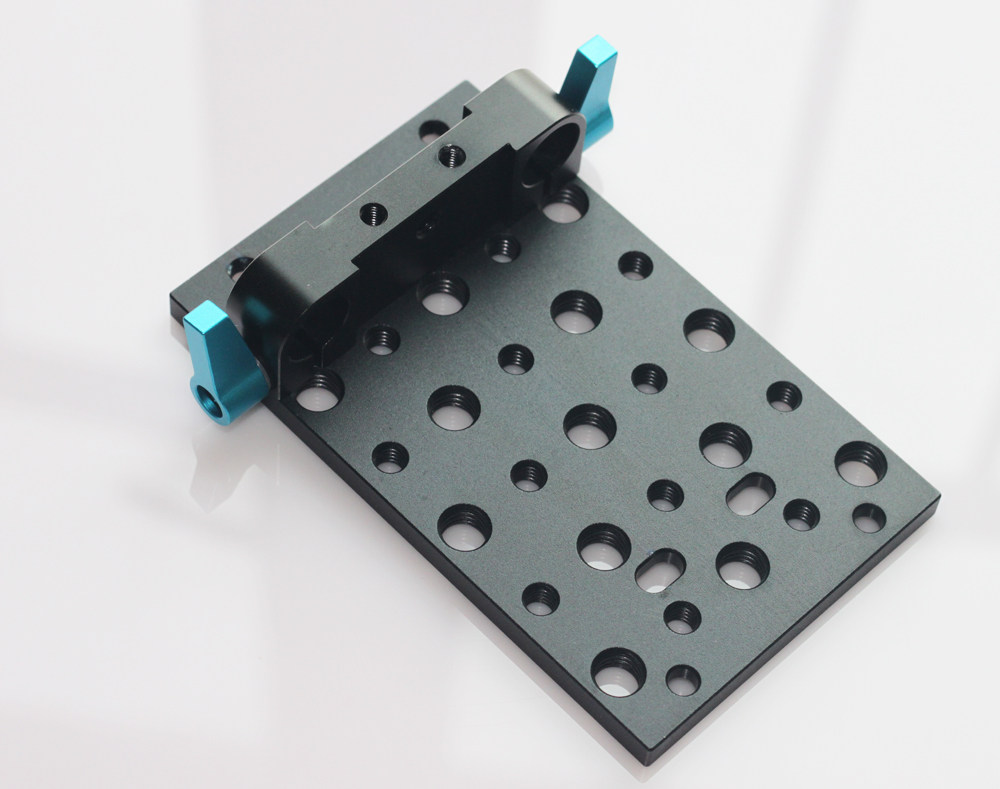 Perforated plate with parallel double-hole pipe clamp diameter 15 mm Double-hole pipe clamp-5D2 Single-eye shooting kit