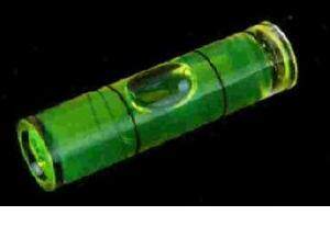 High transparent horizontal bubble with diameter 7mm length 16mm for professional measurement or tripod holder