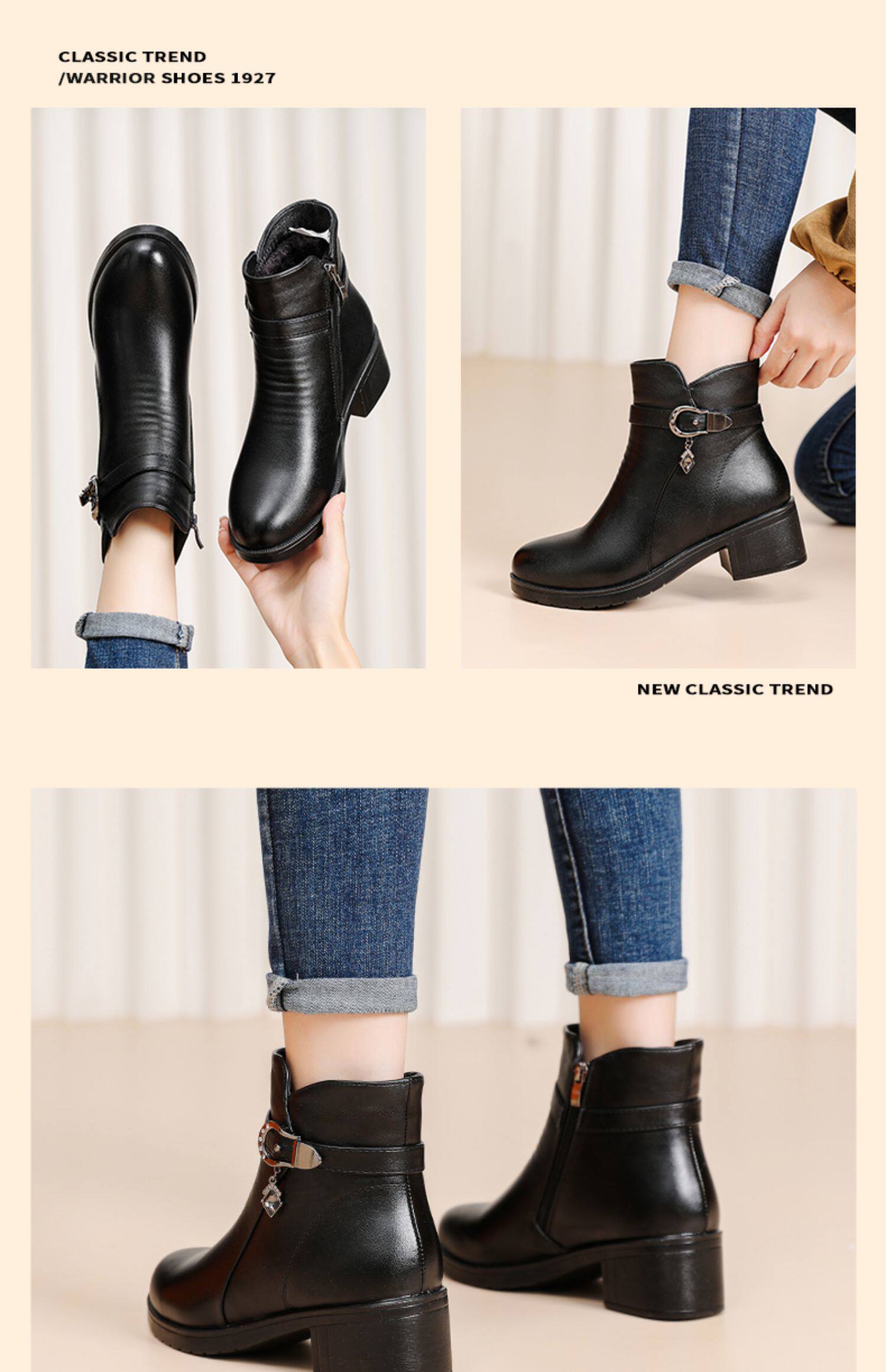 Warrior, демисезонные утепленные удерживающие тепло короткие сапоги, ботинки, для среднего возраста warrior / back of 