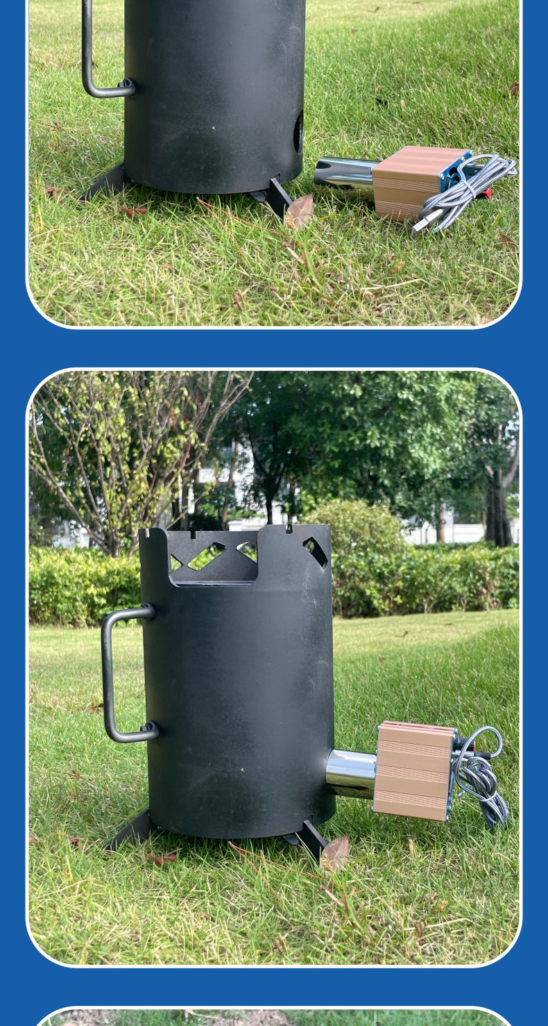 Мангал 柴火炉无烟柴火炉无油烟车载钓鱼露营柴火炉户外便携式旅行气化炉 Up pure