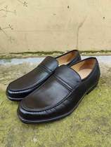 Train crew work leather shoes slip-on casual leather shoes