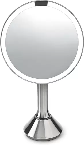 Simplehuman 8-дюймовая интеллектуальная индукция зеркала зеркала светового управления увеличивает детали.