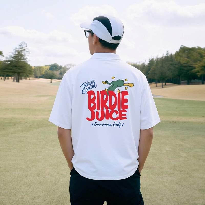 Devereux Golf American Professional Golf Competition Birdie Juice High-Neck Quick-Drying Ice Silk Short-Sleeved T-Shirt