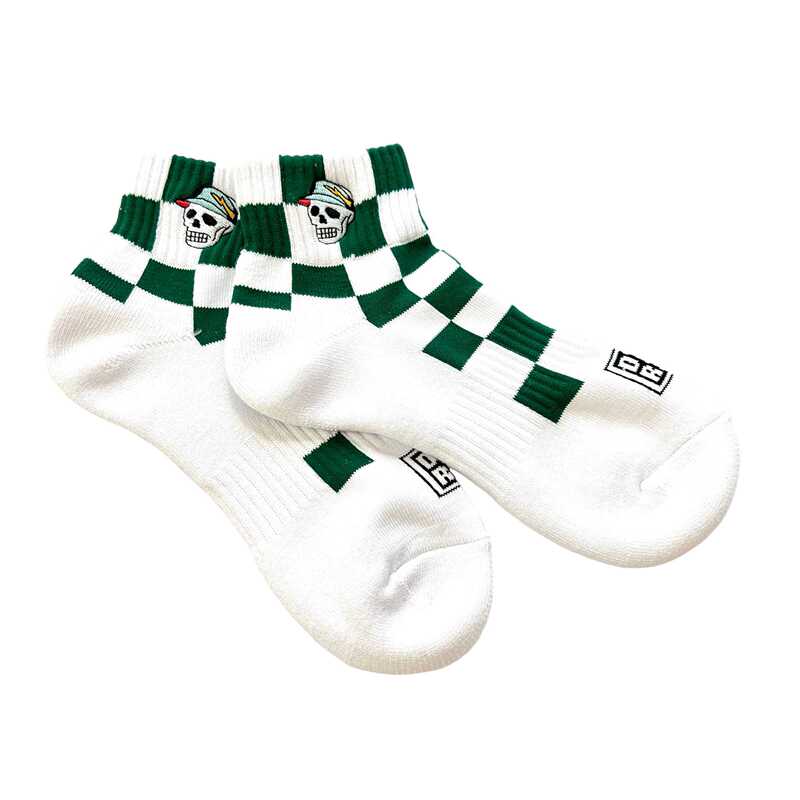 Authentic Devereux Golf Low-Cut Anti-Odor Pure Cotton Thick-Soled Versatile Sports Plaid Socks for Men and Women
