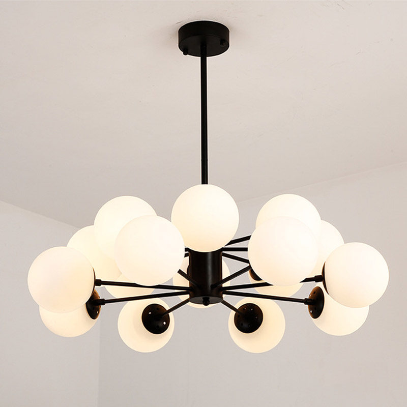 Nordic magic bean chandelier modern minimalist glass ball bedroom dining living room lamp E27 replaceable bulb LED can be 110V