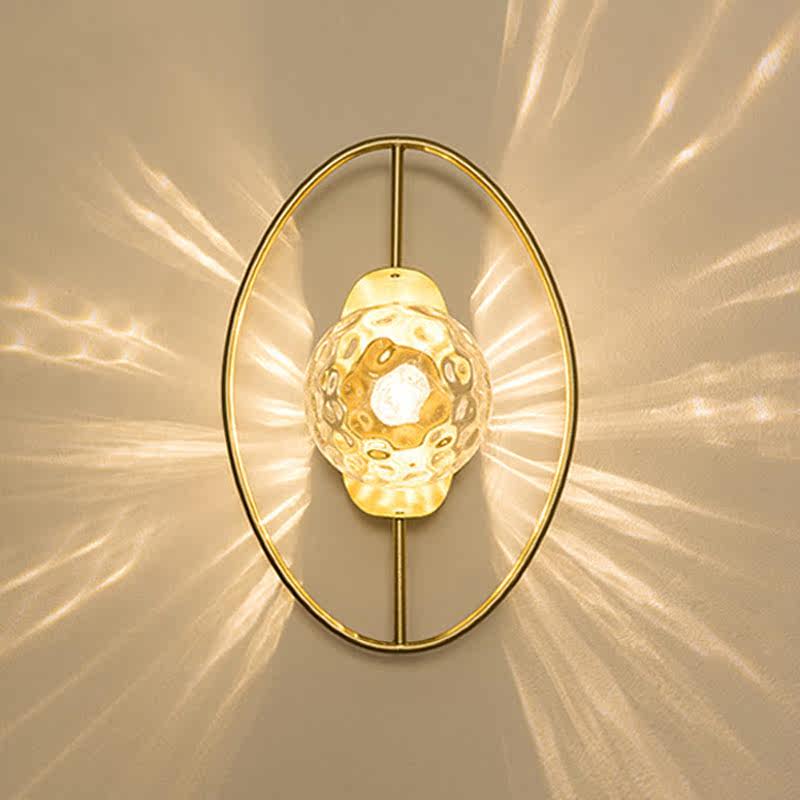 Nordic Wall Lamp Modern Minimalist Glass Round Ball Creative Personality Living Room Bedside Lamp E27 Bulb Tricolor