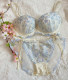 Japanese summer thin cup light color underwired bra disc type 1 shallow cup large underwired heart embroidered underwear set