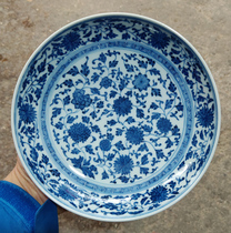 High imitation ancient Qing Dynasty Grand Qing Qianlong Dried Branches Lotus Tangle Branches Lotus Grain ceramic plate manufacturer stock source Kiln Taste Real Price