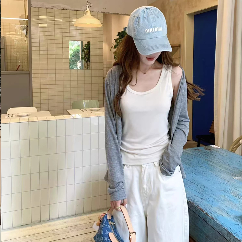 Lightweight Paper-Like Feel, Good Coverage of Side Breasts, No Padding, Racerback Tank Top, Cooling Lyocell Acetate Camisole for Summer