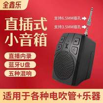 Quanxinle plug-in electric blow tube small speaker 10 watts with built-in live recording sound card function third generation mini speaker