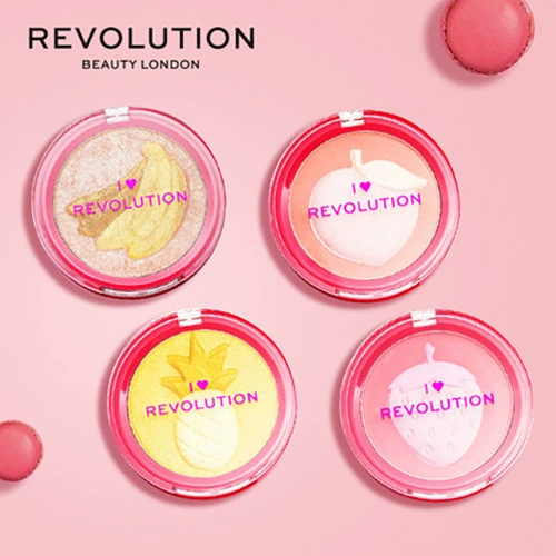 Châu Âu mua Makeup Revolution là một cuộc cách mạng mới trong lĩnh vực làm đẹp, phấn má hồng highlight dâu tây trái cây - Blush / Cochineal