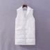 Áo vest cotton dày dày mùa đông lỏng lẻo khóa đơn áo vest cotton giản dị áo vest nữ 7F026 áo lông vũ Áo vest
