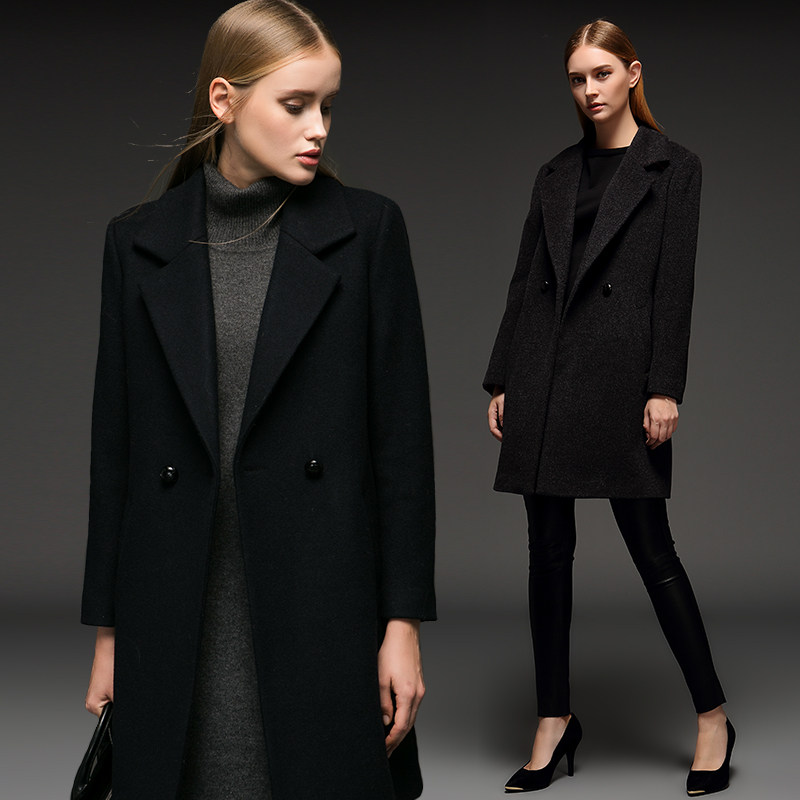 Franceach 法涵·意弛 中长款加厚羊毛呢 女式大衣 天猫优惠券折后￥269包邮（￥439-170）2色可选