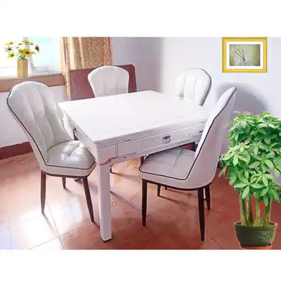 New automatic mahjong machine household dining table Mahjong table dual-purpose machine hemp electric chair with USB charging