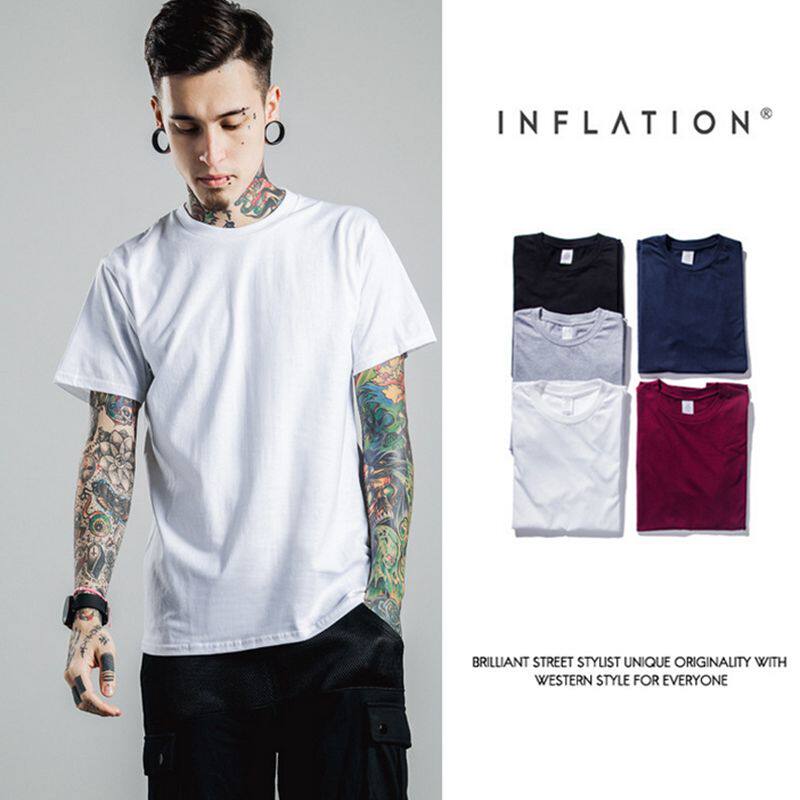 夏季潮流圆领大码宽松纯棉情侣打底衫青少年短袖t恤男纯色半袖衫