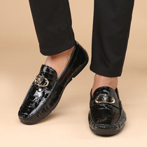 High-end Bean Bean Shoes Men Genuine Leather 2022 Summer New Mens Shoes A Foot Pedal Driving Shoes Men Casual Leather Shoes