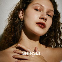 HeyJewel original design handmade twisted gold and silver stitching earrings S925 texture fashion trend earrings earrings