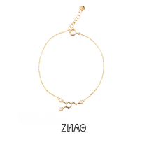 HeyJewel ZHAO Gold Dopamine series 14K gold Dopamine Akoya Pearl bracelet Heart spot