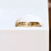 4.0 Внешний бриллиант 18K абрикосовый желтый/платиновый 44-58