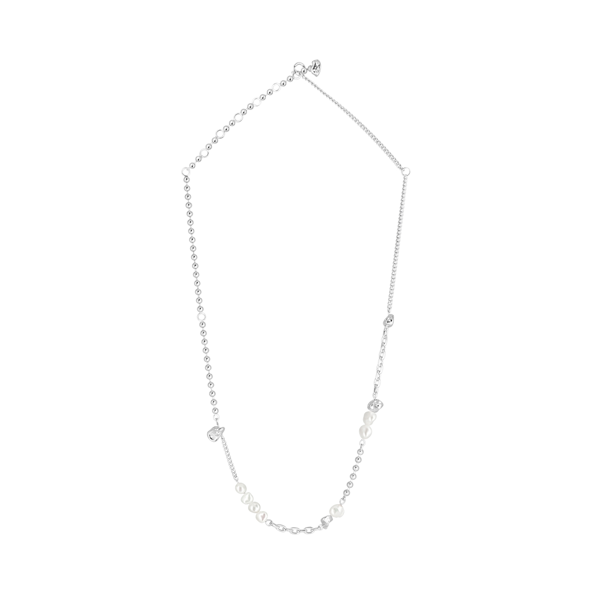 HeyJewel Profiled Natural Pearl Adjustable Single Layer Necklace Lock Bone Chain Commute Original Personality