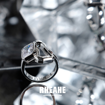 HeyJewel original design Liu Yuxin same ring personality niche ins tide simple light luxury silver ring female