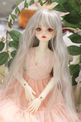 taobao agent [Wig] 3 points, 4 minutes, 6 minutes, 6 minutes, wig white, white bangs, noodles, curly curly hair, high -temperature silk BJD