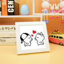 Student children 2021 new small handmade cross stitch small piece small piece beginners themselves simple entry novice