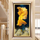 Lucky Koi 2024 ໃໝ່ 5D Crystal Diamond Painting Full Diamond Sticky Diamond Cross Stitch Living Room Brick Show Vertical Entrance