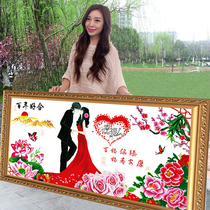 Hundred Years Good Wedding 2021 New Cross Stitch Wedding Line Embroidery Festive Couple Series Living Room Romantic Love