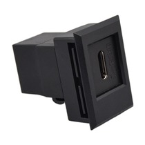 type-c desktop plug module interface straight female to female adapter USB-C data with bracket desktop plug module