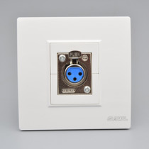 Female XLR audio panel 86-type large three-core microphone amplifier microphone female head female XLR module wall socket