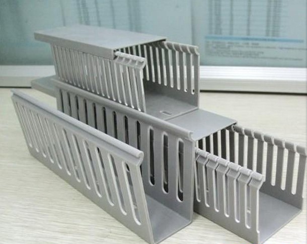 Electric cabinet wiring groove Quality insulation PVC flame retardant grey line trunking blue routing tank 2 eco-friendly trunking