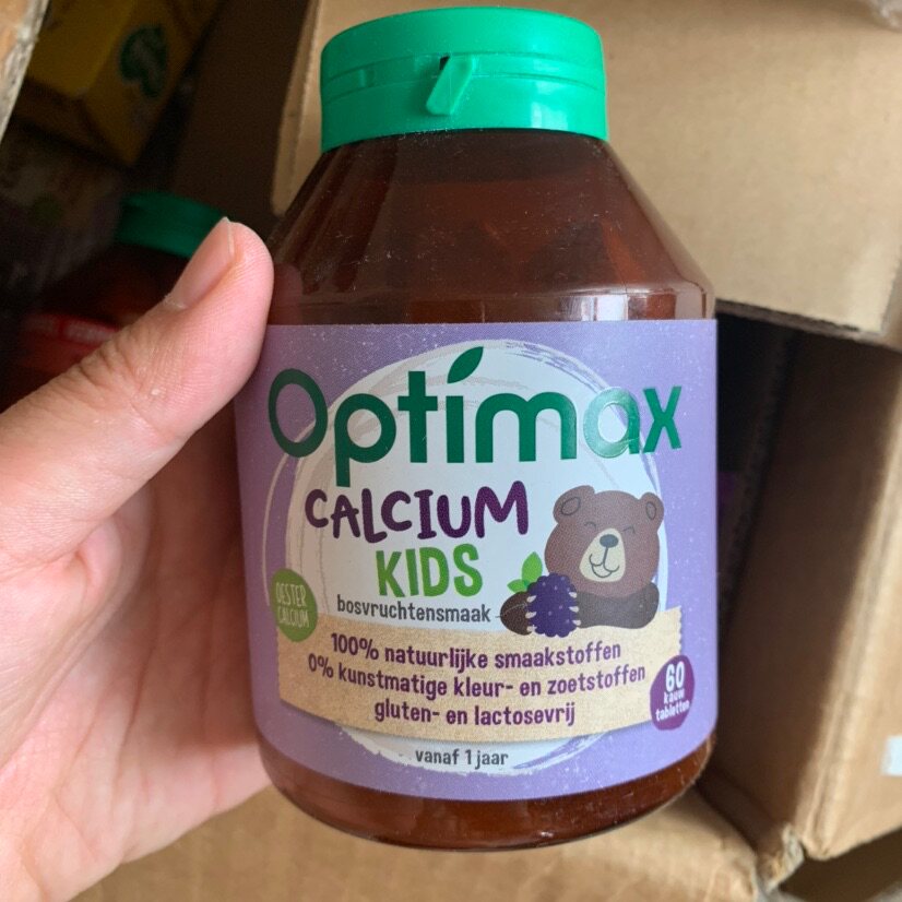 Holland Optimax Baby Comprehensive calcium tablets 1 year old chewable tablets 60 tablets Forest fruit flavor guarantee