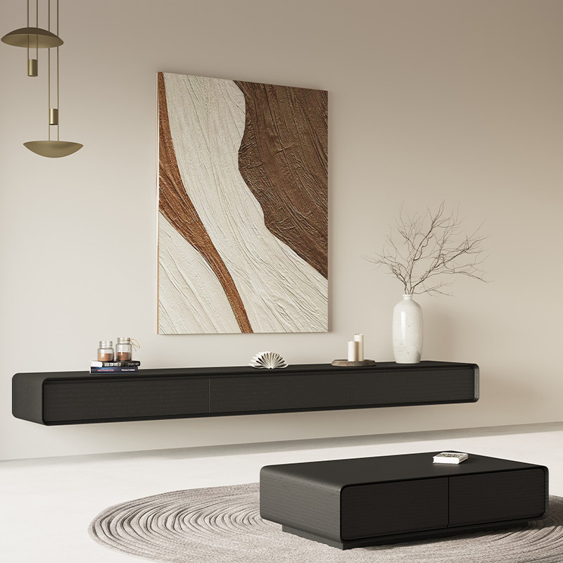 Nordic TV Cabinet Modern Minimalist small household type Living room storage Serly minimalist suspended wall-mounted wall-mounted TV enclosure