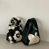 Трикотажная льняная сумка, японская сумка на запястье для выхода на улицу