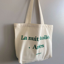  Canvas bag female 2020 Korean ins canvas literary shoulder bag simple and all-match ulzzang Harajuku style shoulder bag