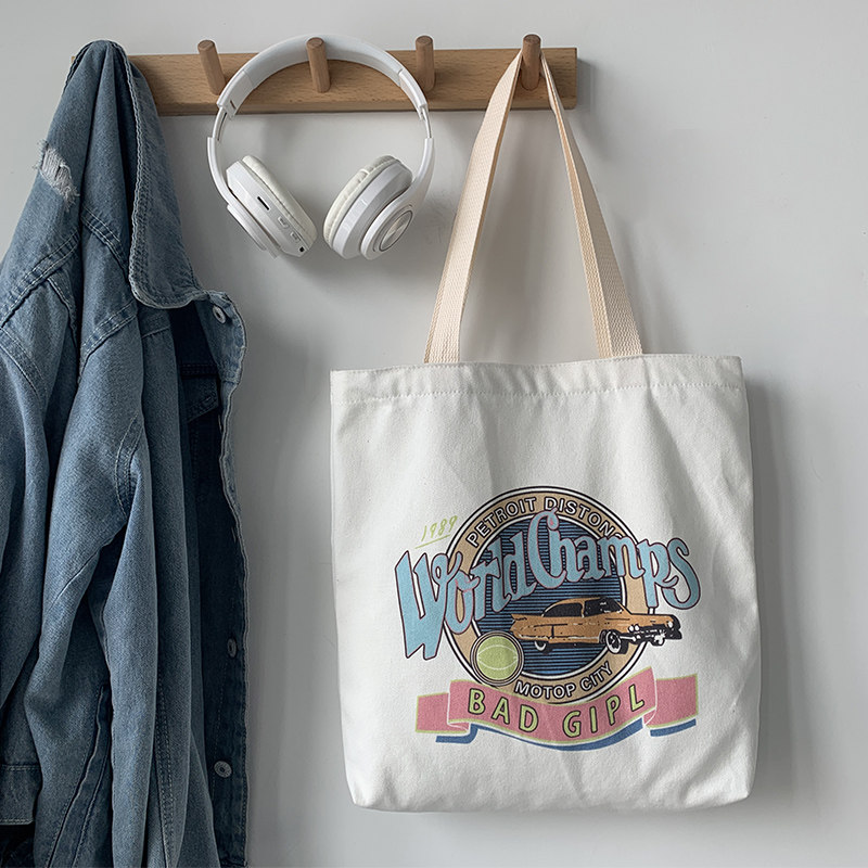 The new net red female tide large capacity Korean version of Harajuku ulzzang canvas schoolbag Japanese cute student cloth bag