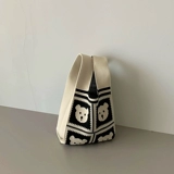Небольшая сумка, портативная трикотажная сумка через плечо, барсетка, сумка на запястье